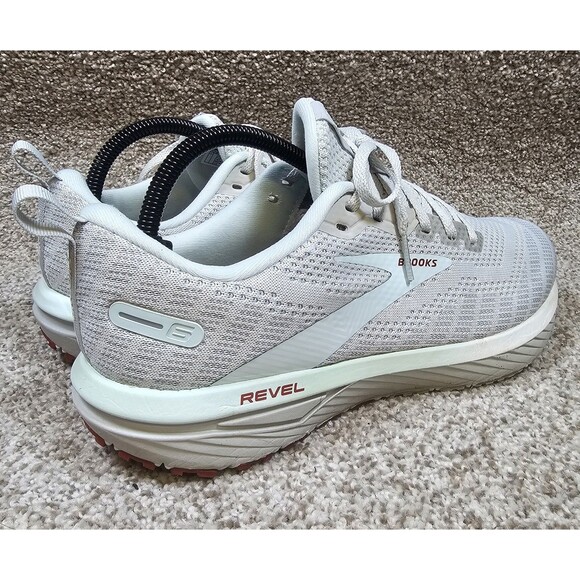 Brooks Womens Revel 6 1203861B459 White Running Shoes Sneakers Size 10 - Picture 5 of 12